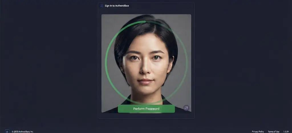 User completing identity verification with AuthentiKey