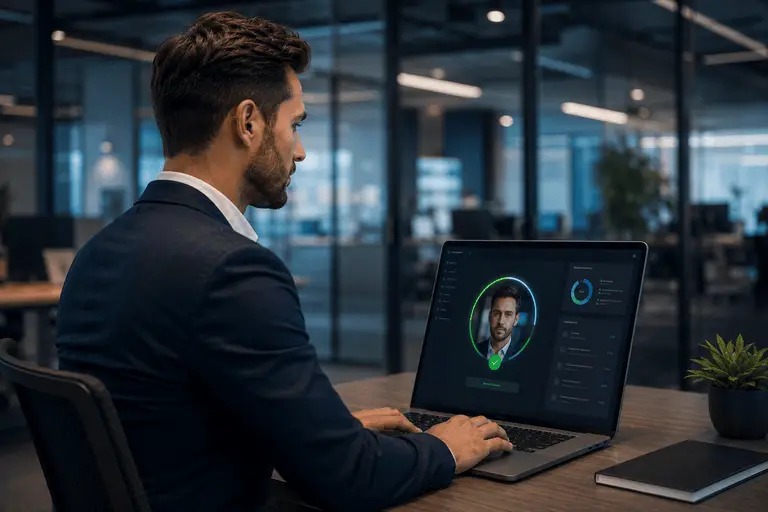 Biometric authentication for secure application access