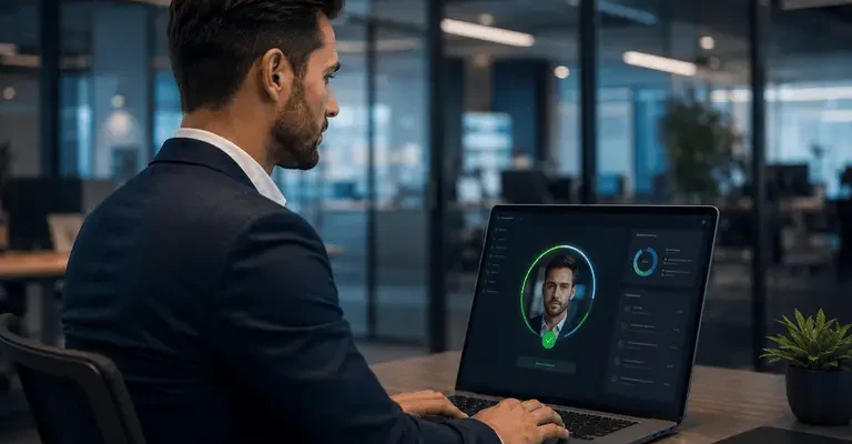 Biometric authentication for secure application access